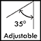 Adjustable 35° / 可調角傾斜35°